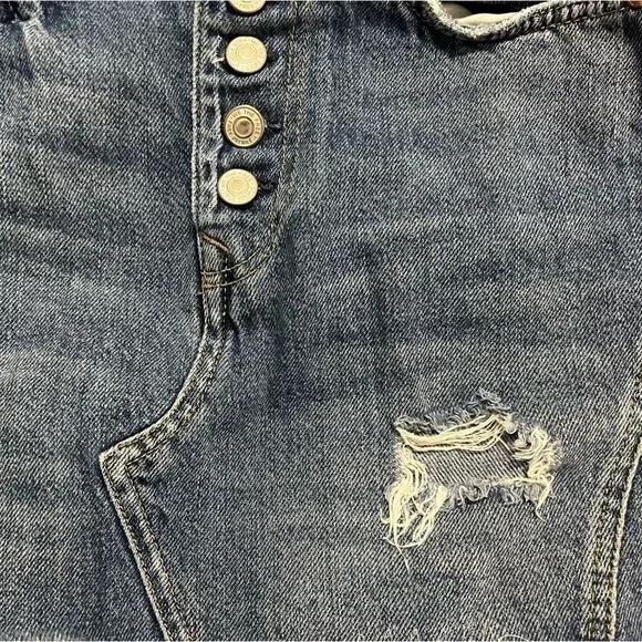 Free People We The Free Harvey
Distressed Blue Denim Jean Mini Skirt 26 - Picture 7 of 14